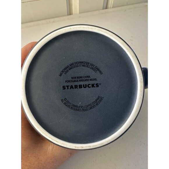 Starbucks 2011 Embossed Etched Vespa Scooter Moped Porcelain Coffee Cup Mug - Picture 5 of 5